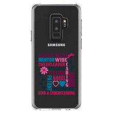 DistinctInk® Clear Shockproof Hybrid Case for Apple iPhone / Samsung Galaxy / Google Pixel - Love U Mum Word Art Mother's Day