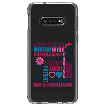 DistinctInk® Clear Shockproof Hybrid Case for Apple iPhone / Samsung Galaxy / Google Pixel - Love U Mum Word Art Mother's Day