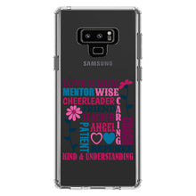 DistinctInk® Clear Shockproof Hybrid Case for Apple iPhone / Samsung Galaxy / Google Pixel - Love U Mum Word Art Mother's Day