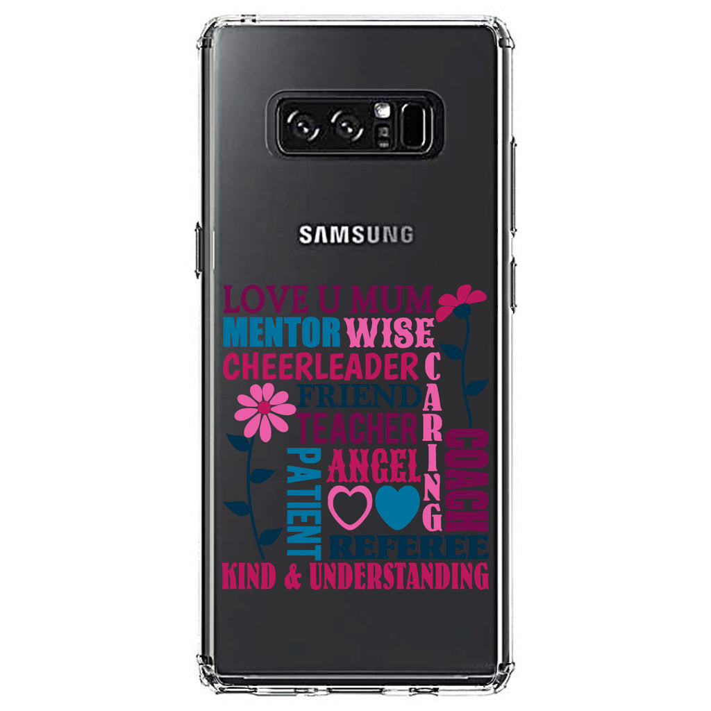 Love U Mum Word Art Mother's Day Clear Shockproof iPhone Case, view 12