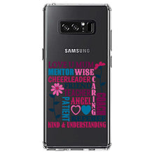 DistinctInk® Clear Shockproof Hybrid Case for Apple iPhone / Samsung Galaxy / Google Pixel - Love U Mum Word Art Mother's Day