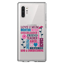 DistinctInk® Clear Shockproof Hybrid Case for Apple iPhone / Samsung Galaxy / Google Pixel - Love U Mum Word Art Mother's Day