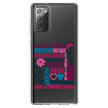 DistinctInk® Clear Shockproof Hybrid Case for Apple iPhone / Samsung Galaxy / Google Pixel - Love U Mum Word Art Mother's Day
