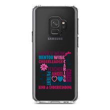 DistinctInk® Clear Shockproof Hybrid Case for Apple iPhone / Samsung Galaxy / Google Pixel - Love U Mum Word Art Mother's Day