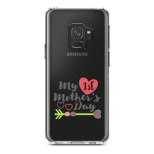 DistinctInk® Clear Shockproof Hybrid Case for Apple iPhone / Samsung Galaxy / Google Pixel - My First Mother's Day Hearts