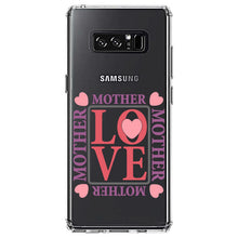 DistinctInk® Clear Shockproof Hybrid Case for Apple iPhone / Samsung Galaxy / Google Pixel - Love Mother Hearts Pink Purple