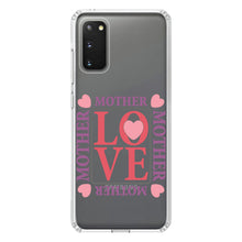DistinctInk® Clear Shockproof Hybrid Case for Apple iPhone / Samsung Galaxy / Google Pixel - Love Mother Hearts Pink Purple