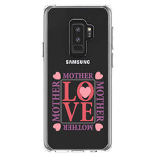 DistinctInk® Clear Shockproof Hybrid Case for Apple iPhone / Samsung Galaxy / Google Pixel - Love Mother Hearts Pink Purple