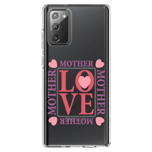 DistinctInk® Clear Shockproof Hybrid Case for Apple iPhone / Samsung Galaxy / Google Pixel - Love Mother Hearts Pink Purple