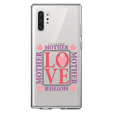DistinctInk® Clear Shockproof Hybrid Case for Apple iPhone / Samsung Galaxy / Google Pixel - Love Mother Hearts Pink Purple