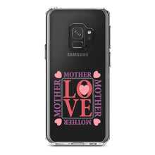 DistinctInk® Clear Shockproof Hybrid Case for Apple iPhone / Samsung Galaxy / Google Pixel - Love Mother Hearts Pink Purple