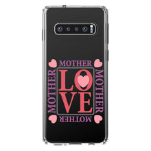 DistinctInk® Clear Shockproof Hybrid Case for Apple iPhone / Samsung Galaxy / Google Pixel - Love Mother Hearts Pink Purple