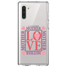DistinctInk® Clear Shockproof Hybrid Case for Apple iPhone / Samsung Galaxy / Google Pixel - Love Mother Hearts Pink Purple