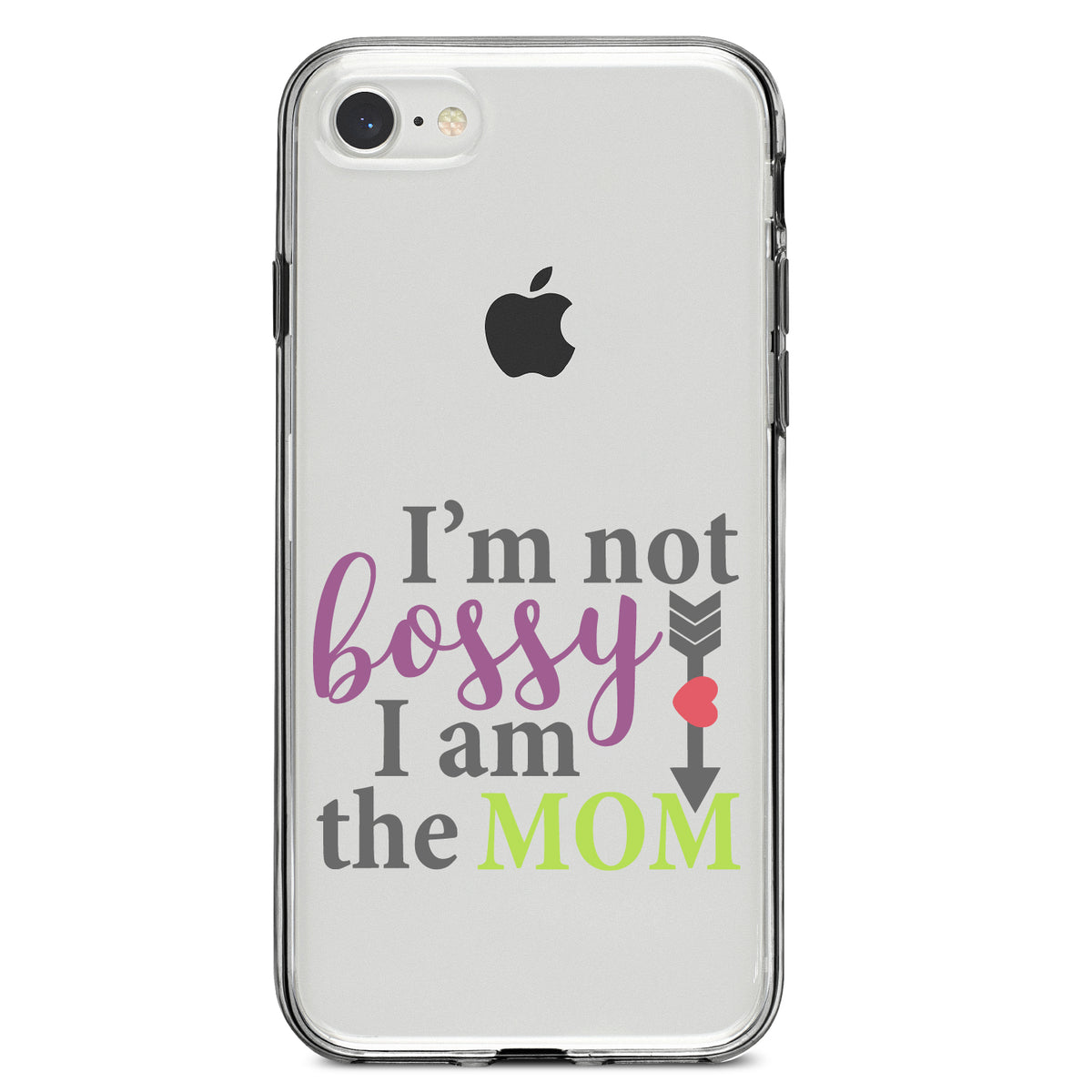 I'm Not Bossy I Am The Mom Clear Shockproof iPhone Case, view 5