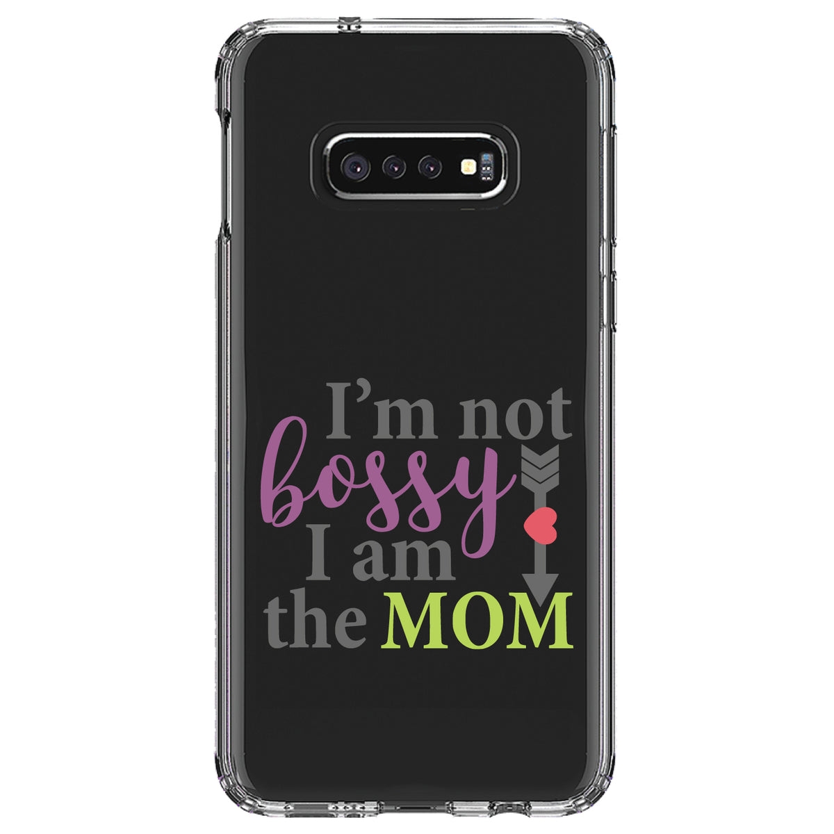 I'm Not Bossy I Am The Mom Clear Shockproof iPhone Case, view 18