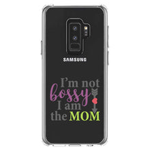 DistinctInk® Clear Shockproof Hybrid Case for Apple iPhone / Samsung Galaxy / Google Pixel - I'm Not Bossy I Am The Mom