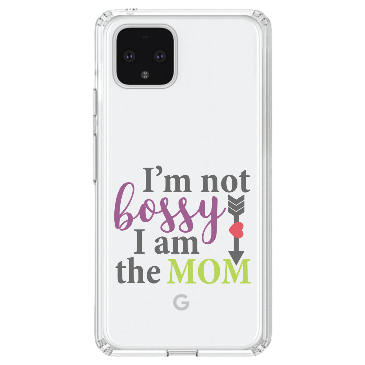 I'm Not Bossy I Am The Mom Clear Shockproof iPhone Case, view 24