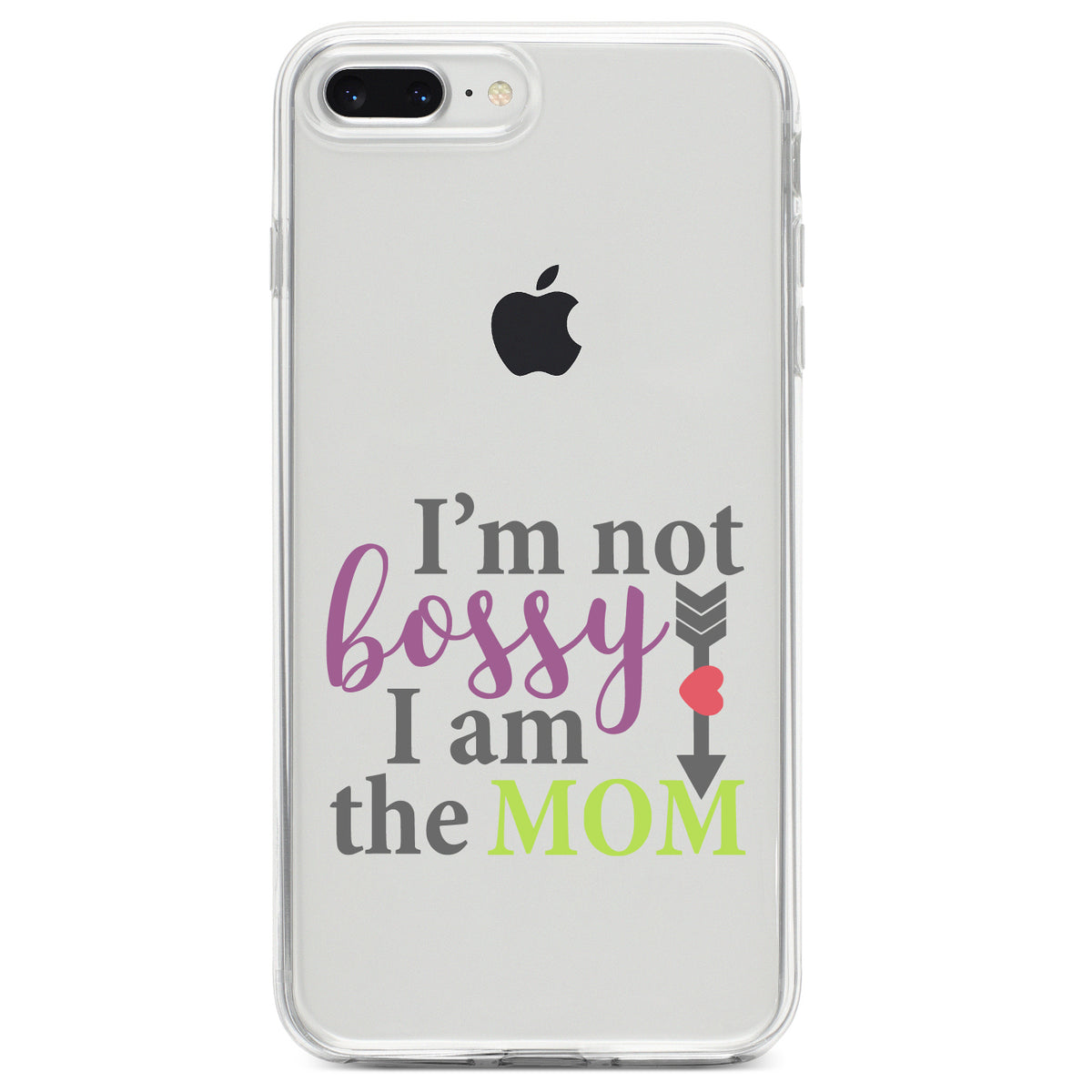 I'm Not Bossy I Am The Mom Clear Shockproof iPhone Case, view 6