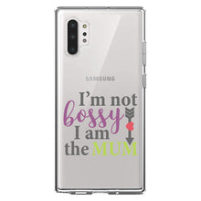 DistinctInk® Clear Shockproof Hybrid Case for Apple iPhone / Samsung Galaxy / Google Pixel - I'm Not Bossy I Am The Mum