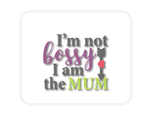 DistinctInk Custom Foam Rubber Mouse Pad - 1/4" Thick - I'm Not Bossy I Am The Mum
