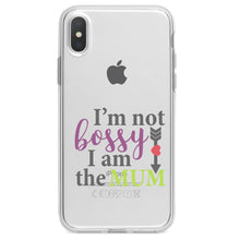 DistinctInk® Clear Shockproof Hybrid Case for Apple iPhone / Samsung Galaxy / Google Pixel - I'm Not Bossy I Am The Mum