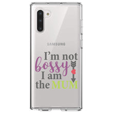 DistinctInk® Clear Shockproof Hybrid Case for Apple iPhone / Samsung Galaxy / Google Pixel - I'm Not Bossy I Am The Mum