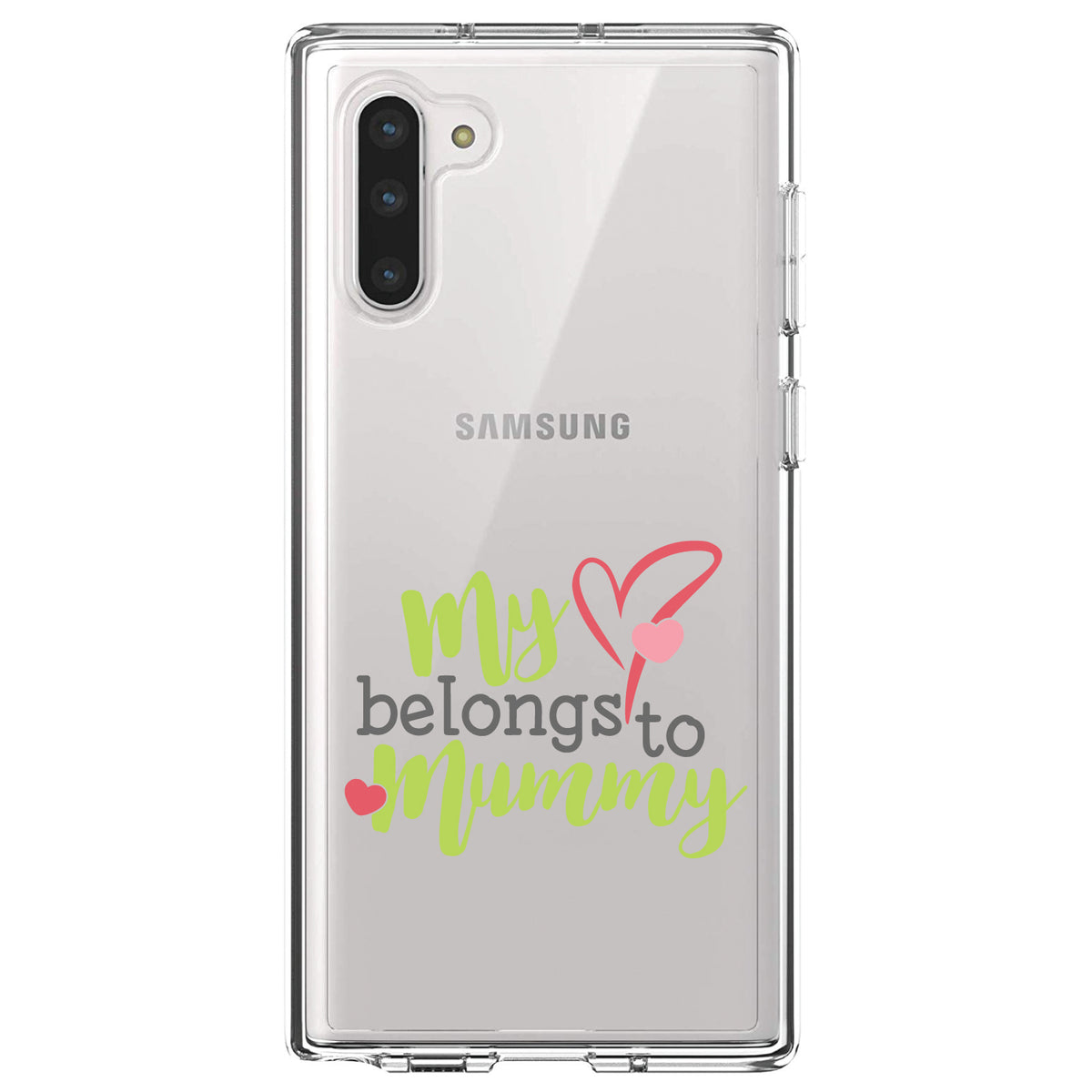 My Heart Belongs to Mummy Clear Shockproof iPhone Case, view 9
