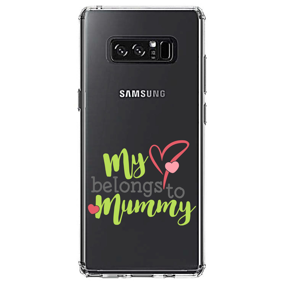 My Heart Belongs to Mummy Clear Shockproof iPhone Case, view 12