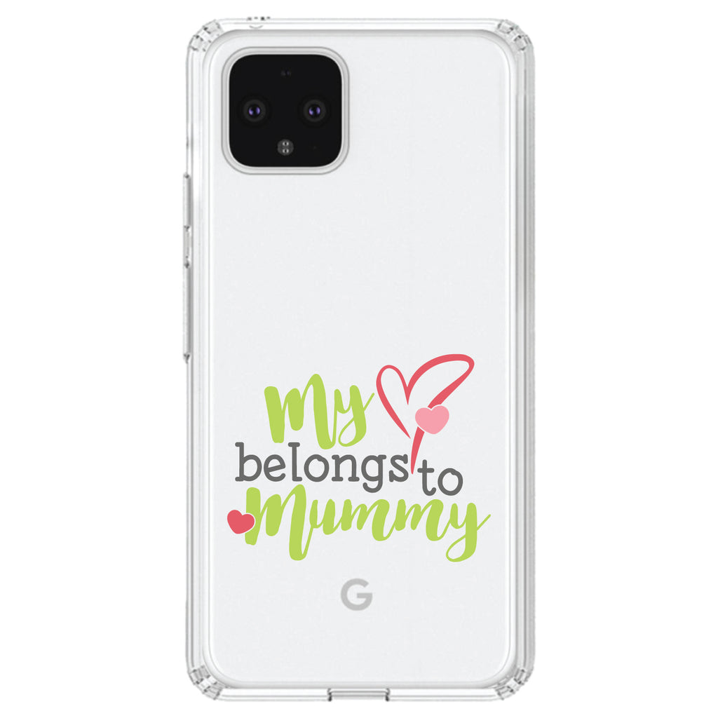 My Heart Belongs to Mummy Clear Shockproof iPhone Case, view 23