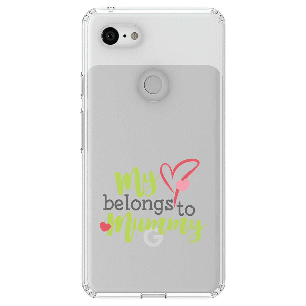 My Heart Belongs to Mummy Clear Shockproof iPhone Case, view 21