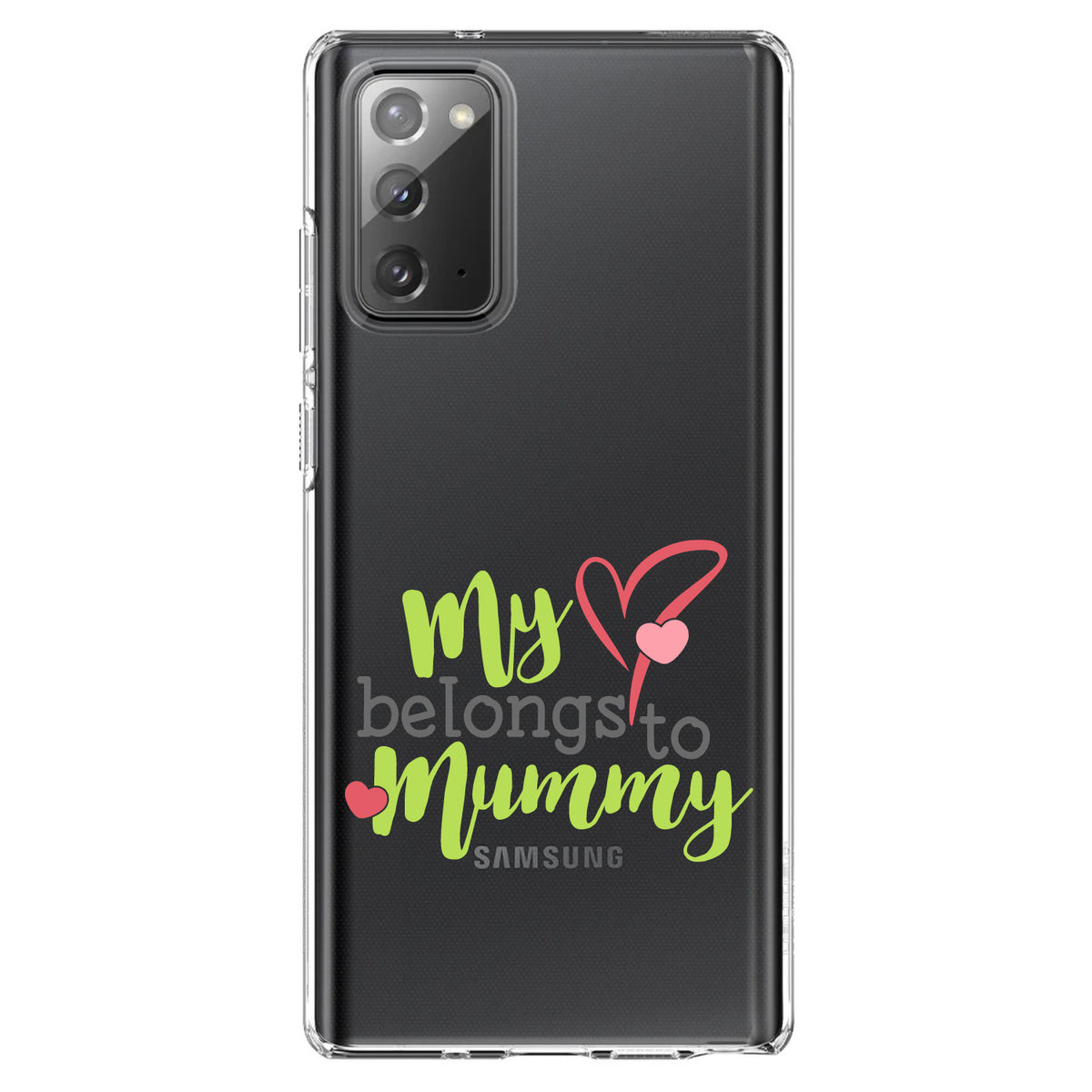 My Heart Belongs to Mummy Clear Shockproof iPhone Case, view 7