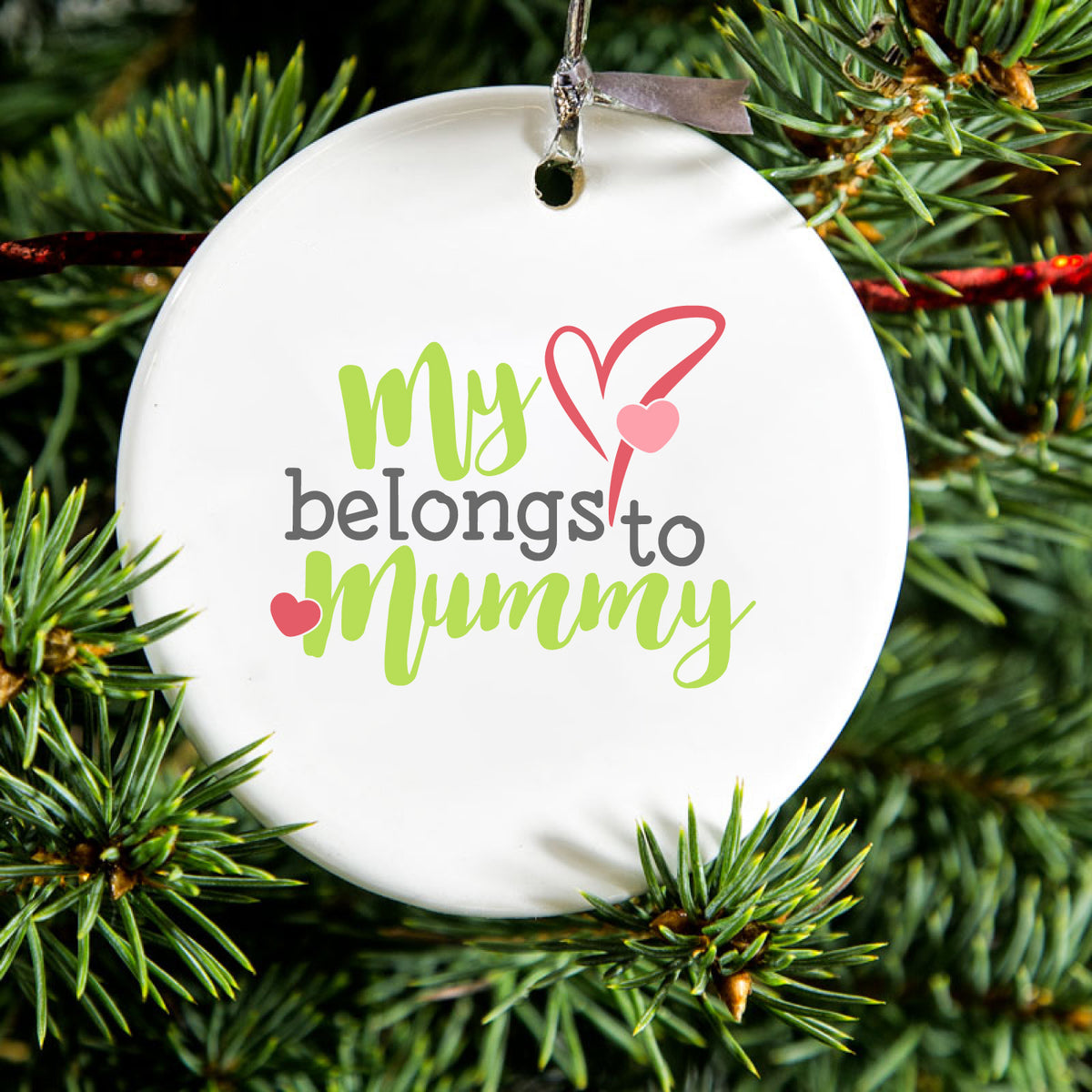 My Heart Belongs to Mummy Ceramic Ornament, view 2