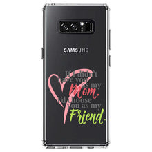 DistinctInk® Clear Shockproof Hybrid Case for Apple iPhone / Samsung Galaxy / Google Pixel - Mom, I'd Choose You as My Friend