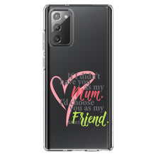 DistinctInk® Clear Shockproof Hybrid Case for Apple iPhone / Samsung Galaxy / Google Pixel - Mum, I'd Choose You as My Friend