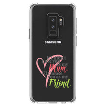 DistinctInk® Clear Shockproof Hybrid Case for Apple iPhone / Samsung Galaxy / Google Pixel - Mum, I'd Choose You as My Friend