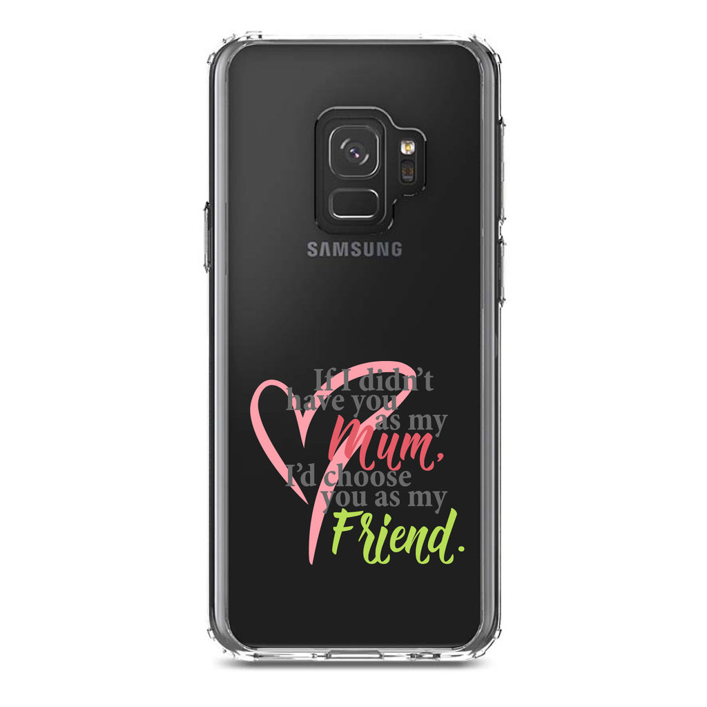 Mum, I'd Choose You as My Friend Clear Shockproof iPhone Case, view 19