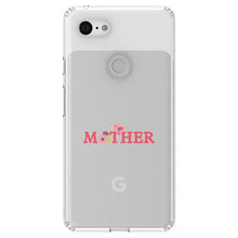DistinctInk® Clear Shockproof Hybrid Case for Apple iPhone / Samsung Galaxy / Google Pixel - Mother - Pink Bird & Flowers