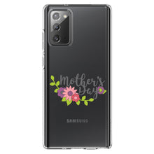 DistinctInk® Clear Shockproof Hybrid Case for Apple iPhone / Samsung Galaxy / Google Pixel - Mother's Day - Pink Purple Flowers