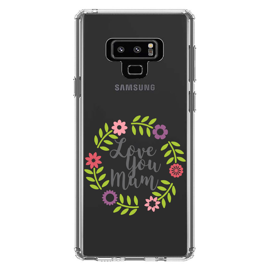 Love You Mum, Floral Border Clear Shockproof iPhone Case, view 11