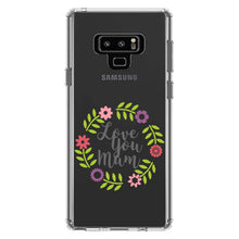 DistinctInk® Clear Shockproof Hybrid Case for Apple iPhone / Samsung Galaxy / Google Pixel - Love You Mum - Floral Border