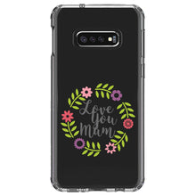 DistinctInk® Clear Shockproof Hybrid Case for Apple iPhone / Samsung Galaxy / Google Pixel - Love You Mum - Floral Border