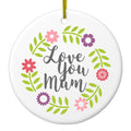 Floral Border Ceramic Ornament