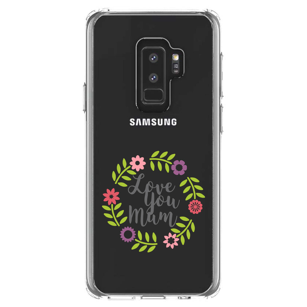 Love You Mum, Floral Border Clear Shockproof iPhone Case, view 20
