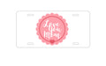 Custom Aluminum Decorative Vanity Front License Plate - Love You Mom - Pink Ribbon
