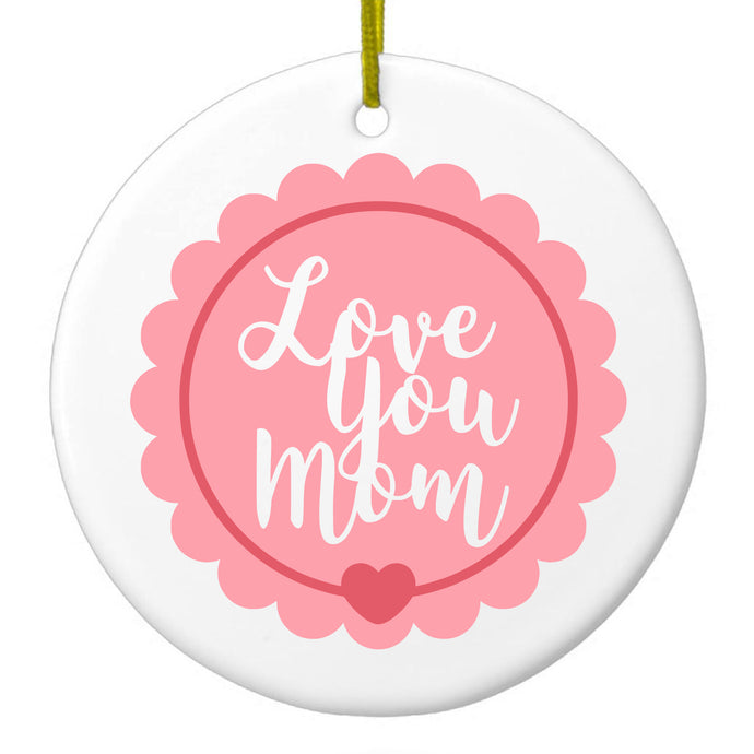 Pink Ribbon Ceramic Ornament