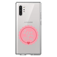 DistinctInk® Clear Shockproof Hybrid Case for Apple iPhone / Samsung Galaxy / Google Pixel - Love You Mom - Pink Ribbon