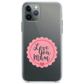 Love You Mum, Pink Ribbon Clear Shockproof iPhone Case
