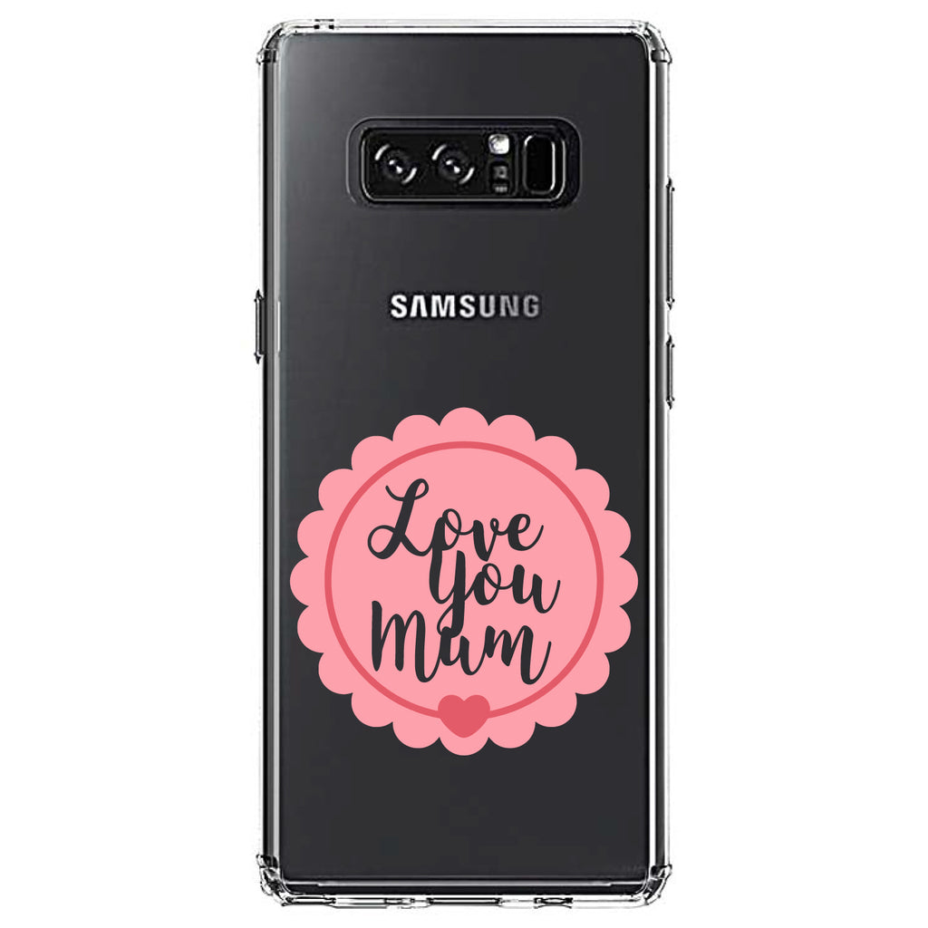 Love You Mum, Pink Ribbon Clear Shockproof iPhone Case, view 12