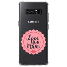 DistinctInk® Clear Shockproof Hybrid Case for Apple iPhone / Samsung Galaxy / Google Pixel - Love You Mum - Pink Ribbon