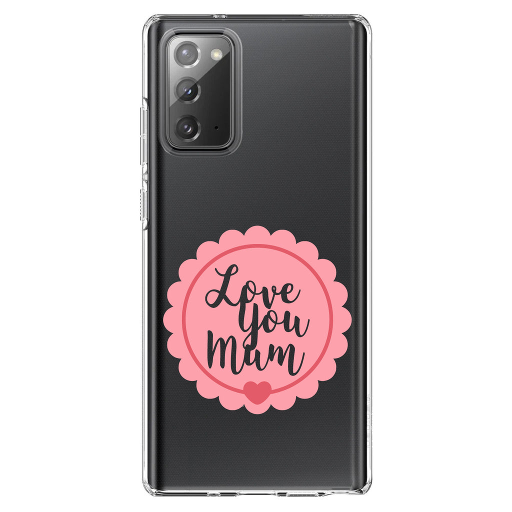 Love You Mum, Pink Ribbon Clear Shockproof iPhone Case, view 8